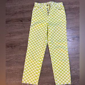 Size 24 Pacsun green checkered pants